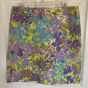 Talbots floral straight skirt Sz 12P